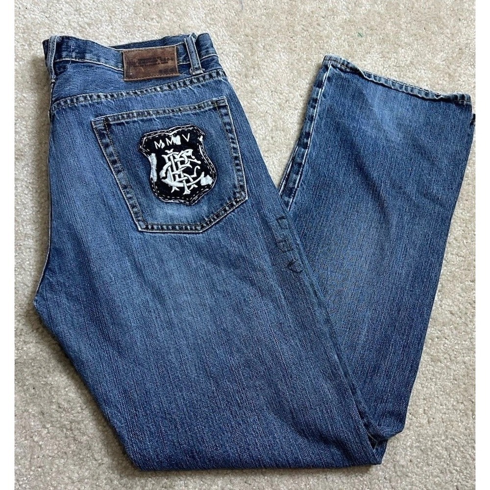 Vintage Y2K Polo Ralph‎ Lauren The Rugby Jean Mens 34X34 Rugby & CO Patch 2004